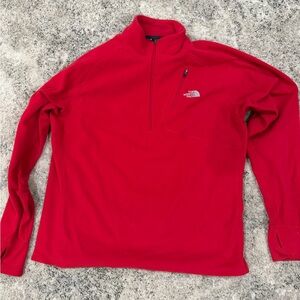The North Face Bold Red Half-Zip Fleece